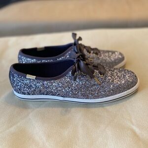 Kate Spade Sparkling Navy Sneakers